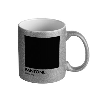 Pantone Black, Κούπα Ασημένια Glitter που γυαλίζει, κεραμική, 330ml