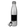 Metallic Glitter Silver Thermos Flask (Stainless steel), double-walled, 500ml
