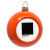 Orange Christmas tree ornament bauble 8cm