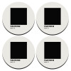 SET of 4 round wooden coasters (9cm)