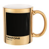 Mug ceramic, gold mirror, 330ml