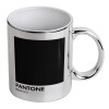 Mug ceramic, silver mirror, 330ml