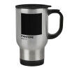 Stainless steel travel mug with lid, double wall 450ml