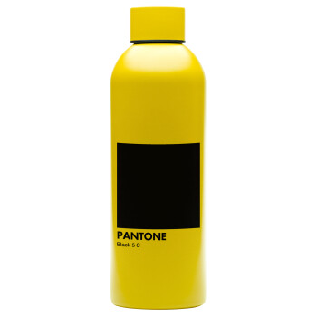 Pantone Black, Μεταλλικό παγούρι νερού, 304 Stainless Steel 800ml