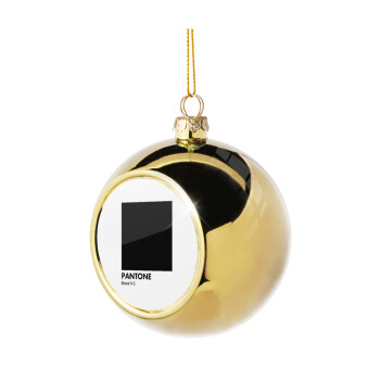 Pantone Black, Golden Christmas tree ball ornament 8cm