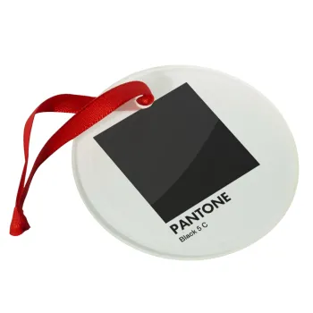 Pantone Black, Christmas ornament glass 9cm