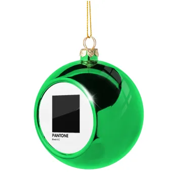 Pantone Black, Green Christmas tree ornament ball 8cm
