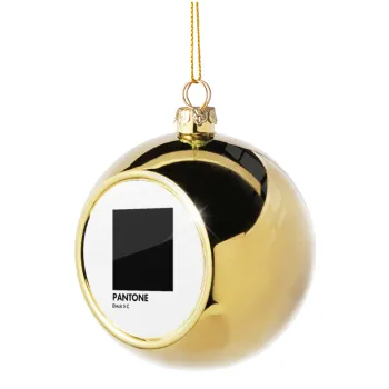 Pantone Black, Golden Christmas tree ball ornament 8cm