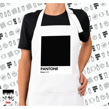 Pantone Black, Ποδιά μακριά Σεφ ολόσωμη με τσέπες white (ΕΝΗΛΙΚΩΝ)