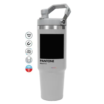 Pantone Black, GREY color, 890ml (30oz) stainless Steel Tumbler with Handle