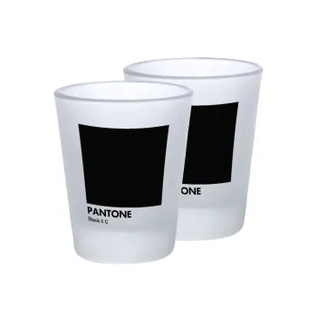 Pantone Black, Σφηνοπότηρα γυάλινα 45ml του πάγου (2 τεμάχια)