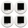 SET of 4 round wooden coasters (9cm)