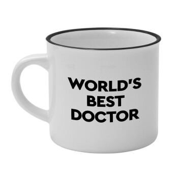 World's Best Doctor, Κούπα κεραμική vintage Λευκή/Μαύρη 230ml