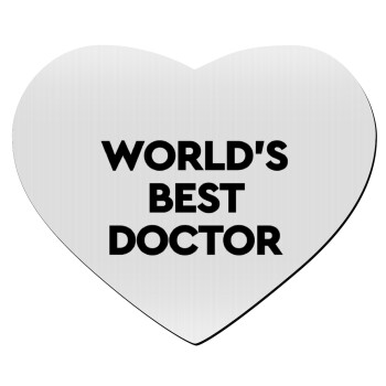 World's Best Doctor, Mousepad heart 23x20cm
