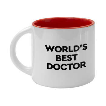 World's Best Doctor, Κούπα κεραμική 400ml Λευκή/Κόκκινη