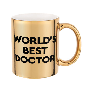 World's Best Doctor, Mug ceramic, gold mirror, 330ml