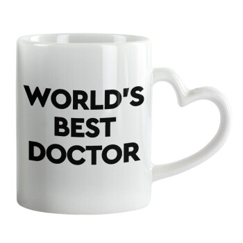 World's Best Doctor, Mug heart handle, ceramic, 330ml