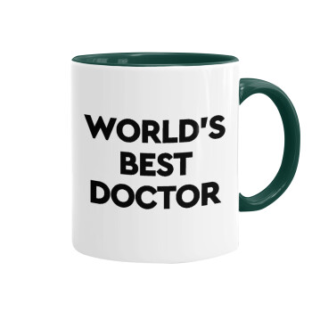 World's Best Doctor, Mug colored green, ceramic, 330ml