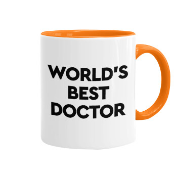 World's Best Doctor, Mug colored orange, ceramic, 330ml