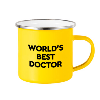 World's Best Doctor, Κούπα Μεταλλική εμαγιέ Κίτρινη 360ml