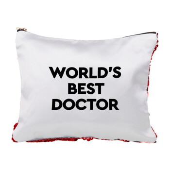 World's Best Doctor, Τσαντάκι νεσεσέρ με πούλιες (Sequin) Κόκκινο