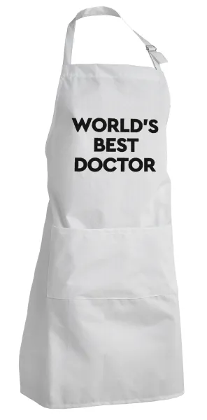 World's Best Doctor — Ποδιά μαγειρικής Σεφ Ολόσωμη Ενήλικων (με ρυθμιστικά και 2 τσέπες, one size)