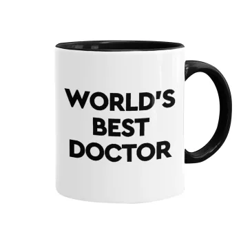 World's Best Doctor, Mug colored black, ceramic, 330ml