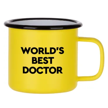 World's Best Doctor, Metallic enamel MATT Yellow cup 360ml