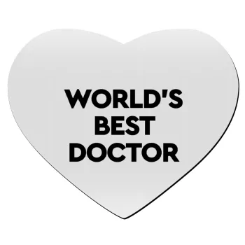 World's Best Doctor, Mousepad καρδιά 23x20cm