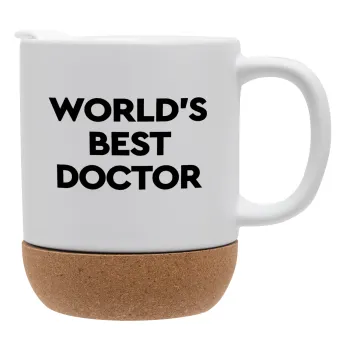 World's Best Doctor, Κούπα, κεραμική με βάση φελού και καπάκι (ΜΑΤ), 330ml