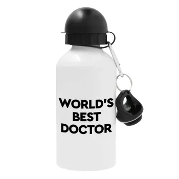 World's Best Doctor, Μεταλλικό παγούρι νερού, Λευκό, αλουμινίου 500ml