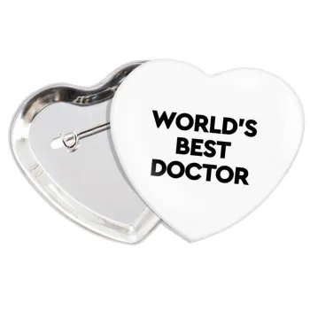 World's Best Doctor, Κονκάρδα παραμάνα καρδιά (57x52mm)