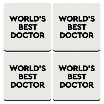 World's Best Doctor, ΣΕΤ 4 Σουβέρ ξύλινα τετράγωνα (9cm)