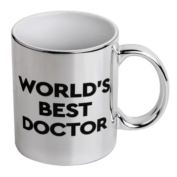 World's Best Doctor, Mug ceramic, silver mirror, 330ml