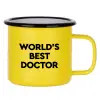 Metallic enamel MATT Yellow cup 360ml