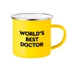 Yellow Enamel Metallic Cup 360ml