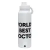 1L Stainless Steel Thermal Bottle with Phone Holder & Double Wall Insulation