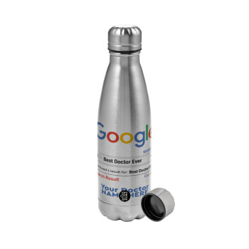 Searching for Best Doctor Ever..., Metallic water bottle, stainless steel, 750ml