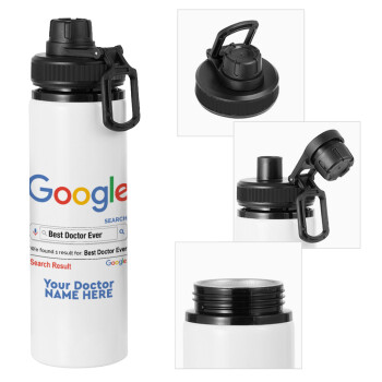 Searching for Best Doctor Ever..., Metal water bottle with safety cap, aluminum 850ml