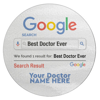 Searching for Best Doctor Ever..., Επιφάνεια κοπής γυάλινη στρογγυλή (30cm)