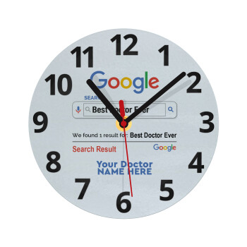 Searching for Best Doctor Ever..., Ρολόι τοίχου γυάλινο (20cm)