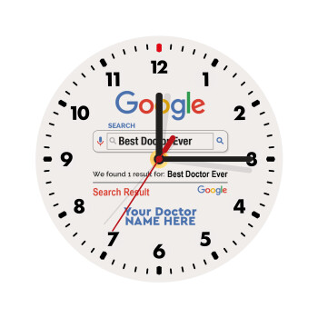 Searching for Best Doctor Ever..., Ρολόι τοίχου ξύλινο (20cm)