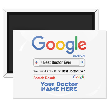 Searching for Best Doctor Ever..., Ορθογώνιο μαγνητάκι ψυγείου διάστασης 9x6cm