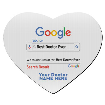 Searching for Best Doctor Ever..., Mousepad heart 23x20cm
