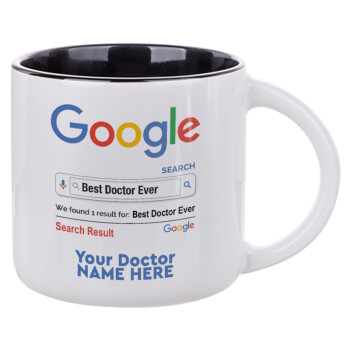 Searching for Best Doctor Ever..., Κούπα κεραμική 400ml Λευκή/Μαύρη