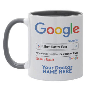 Searching for Best Doctor Ever..., Κούπα χρωματιστή γκρι, κεραμική, 330ml