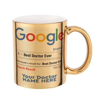 Searching for Best Doctor Ever..., Κούπα κεραμική, χρυσή καθρέπτης, 330ml