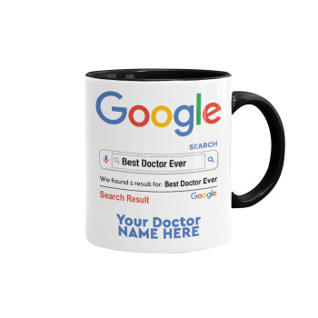 Searching for Best Doctor Ever..., Mug colored black, ceramic, 330ml