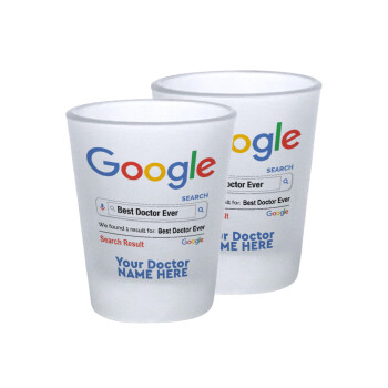 Searching for Best Doctor Ever..., Σφηνοπότηρα γυάλινα 45ml του πάγου (2 τεμάχια)