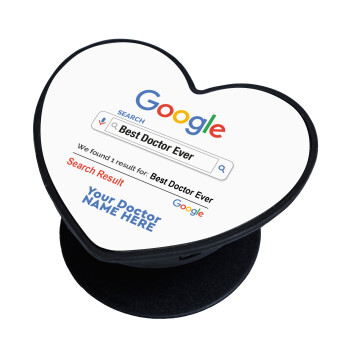 Searching for Best Doctor Ever..., Phone Holders Stand  καρδιά Μαύρο Βάση Στήριξης Κινητού στο Χέρι